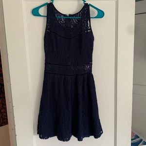 Navy blue lace dress